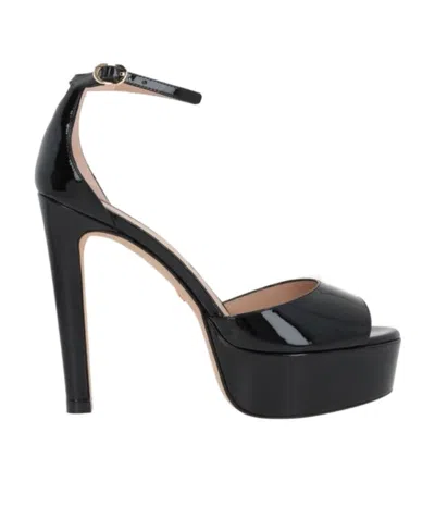 STUART WEITZMAN LOGO HIGH-HEELED SANDALS