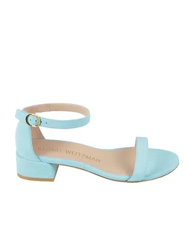 Stuart Weitzman Logo High-heeled Sandals In Blue
