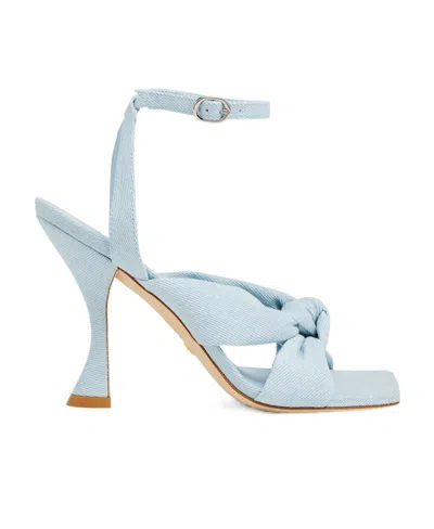 STUART WEITZMAN LOGO HIGH-HEELED SANDALS