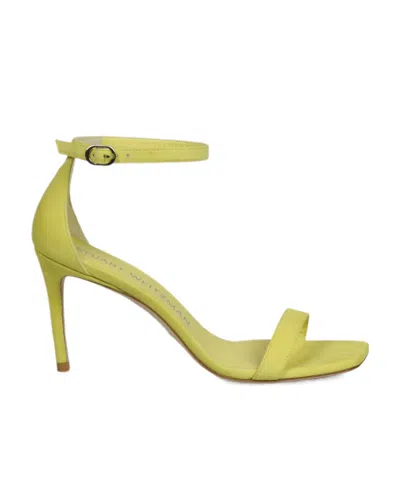 Stuart Weitzman Logo High-heeled Sandals In Green