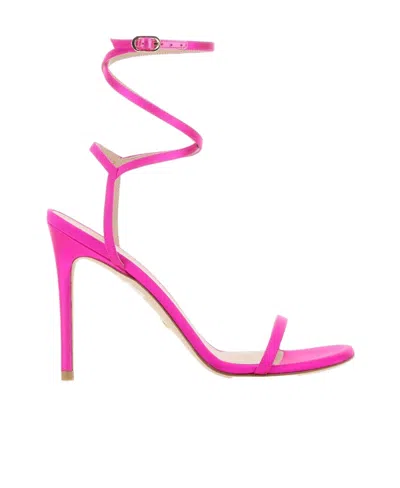 Stuart Weitzman High Heel Sandals With Strappy Ankle Strap In Pink