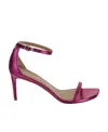Stuart Weitzman Women's Nudistcurve 75 Ankle Strap Sandals In Pink