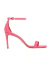 Stuart Weitzman Logo High-heeled Sandals In Pink