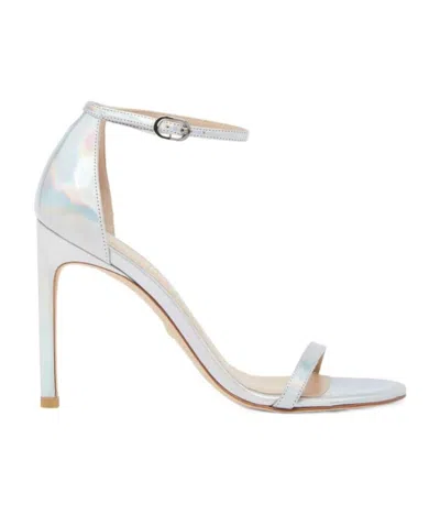 Stuart Weitzman Logo High-heeled Sandals In White