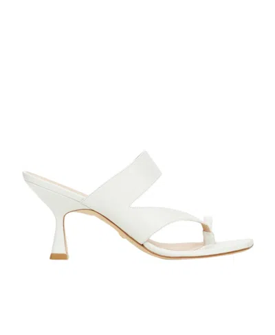 Stuart Weitzman Logo High-heeled Sandals In White