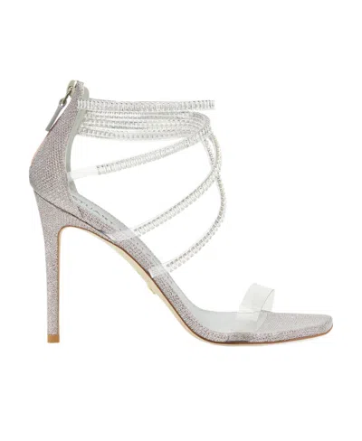 Stuart Weitzman Logo High-heeled Sandals In White