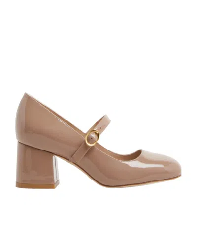 Stuart Weitzman Logo High Heels In Nude