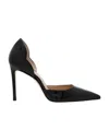 Stuart Weitzman Logo Lacquered Leather High Heels In Black