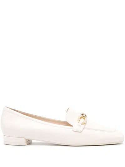 Stuart Weitzman Sw Leather Loafers In Neutrals