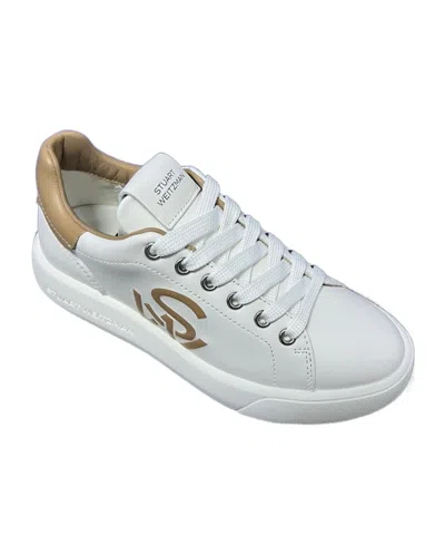 Stuart Weitzman Logo Strapped Low-top Casual Shoes In White