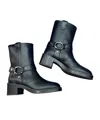 Stuart Weitzman Loop Buckle Booties In Black