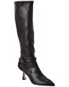 Stuart Weitzman Lori 75 Leather Boot In Black