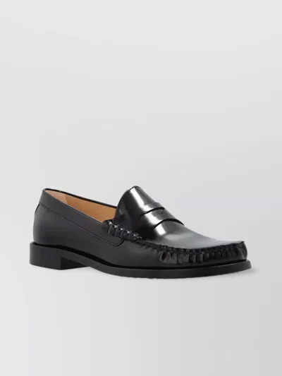 Stuart Weitzman Lottie Black Penny Loafer