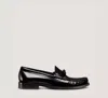 Stuart Weitzman Lottie Leather Bow Loafers In Black