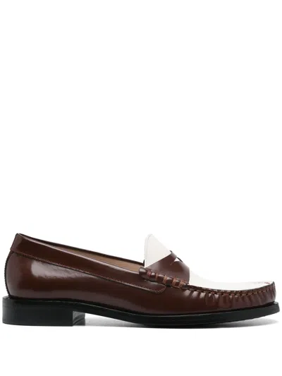 Stuart Weitzman Elegant Leather Loafers For Women In Brown