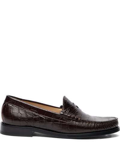 Stuart Weitzman Lottie Loafers In Brown