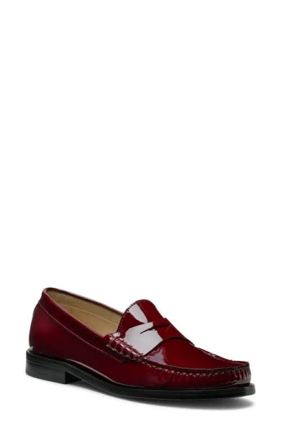 Stuart Weitzman Lottie Penny Loafer In Burgundy