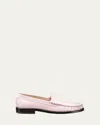 Stuart Weitzman Lottie Penny Loafers In Pink Marshmallow