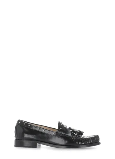Stuart Weitzman Lottie Sostud Loafers In Black