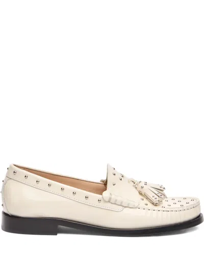 Stuart Weitzman Lottie Sostud Loafers In Neutral