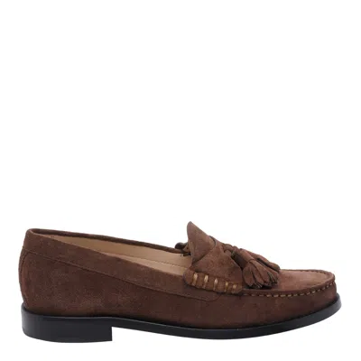 Stuart Weitzman Lottie Tassel Loafers In Brown