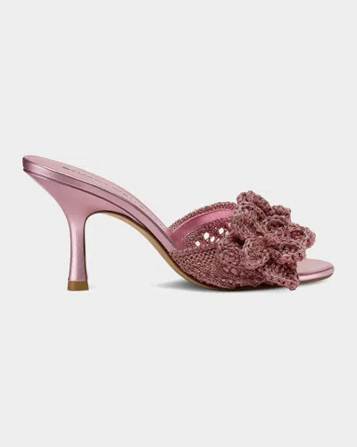 Stuart Weitzman Lotus Flat Slide Sandals In Pink