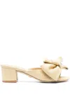 Stuart Weitzman Loveknot 50mm Block Slides In Neutrals