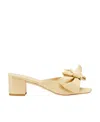 Stuart Weitzman Loveknot 50 Block Slides In Nude
