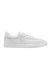 Stuart Weitzman Runaround Leather Low-top Sneakers In White
