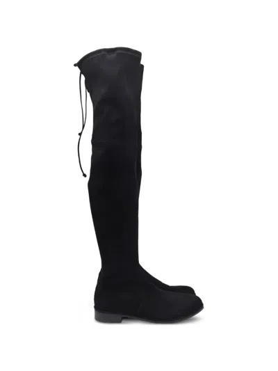 Pre-owned Stuart Weitzman Lowland Bold Over-the-knee Boots In Black