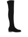 Stuart Weitzman Suede Knee-length Boots In Black