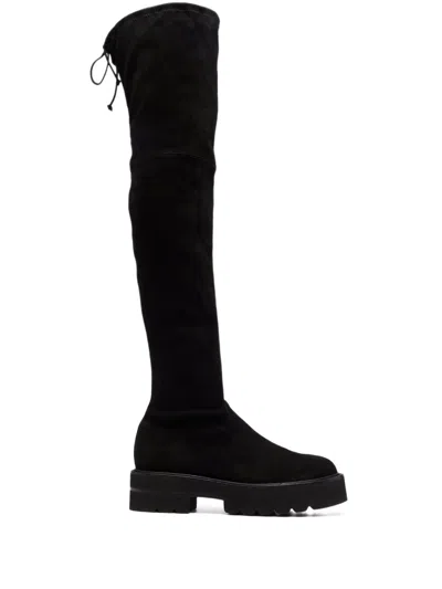 Stuart Weitzman Lowland Lift Over-the-knee Boots In Black