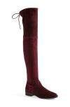 Stuart Weitzman 'lowland' Over The Knee Boot In Currant Suede