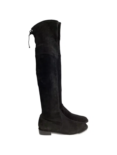 Pre-owned Stuart Weitzman Lowland Over-the-knee Boots In Black