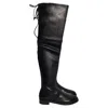 Stuart Weitzman Lowland Over-the-knee Boots In Black Leather In Black
