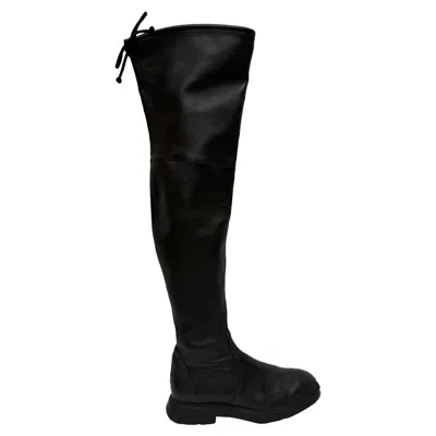 Stuart Weitzman Lowland Over The Knee Boots In Black Leather