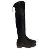 Stuart Weitzman Lowland Over-the-knee Boots In Black Suede In Black