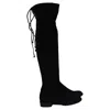 Stuart Weitzman Lowland Over-the-knee Boots In Black Suede In Black