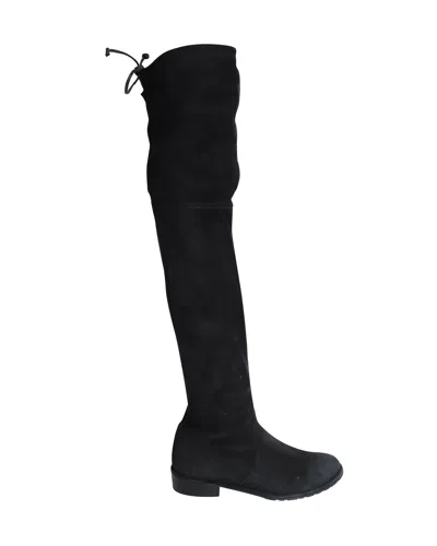 Stuart Weitzman Lowland Over The Knee Boots In Black Suede