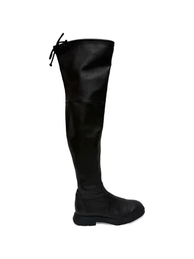 Pre-owned Stuart Weitzman Lowland Over-the-knee Boots In Black