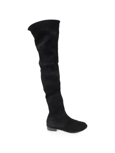 Pre-owned Stuart Weitzman Lowland Over-the-knee Boots In Black