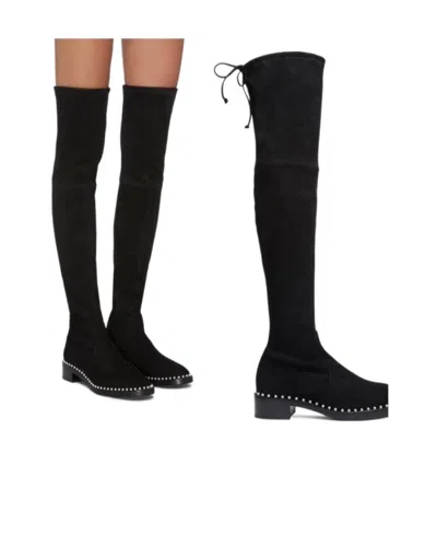 Stuart Weitzman Lowland Pearl High Boots In Black