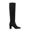 Stuart Weitzman Lucie Suede Knee Boots In Black