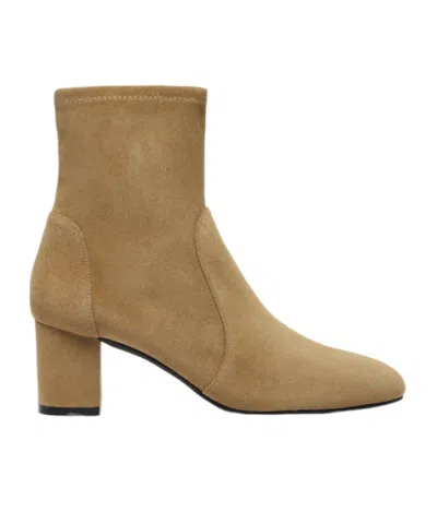 Stuart Weitzman Lucie Almond Toe Booties In Neutral