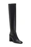 Stuart Weitzman Lucie Knee High Block Heel Boot In Black
