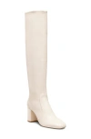 Stuart Weitzman Lucie Knee High Block Heel Boot In Neutral