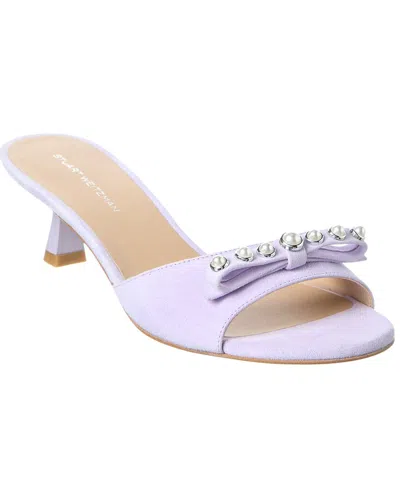Stuart Weitzman Luella 50 Suede Sandal In Purple