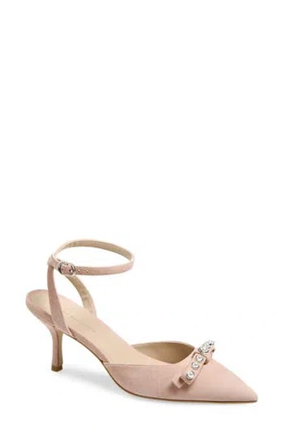 Stuart Weitzman Luella Ankle Strap Pump In Pink