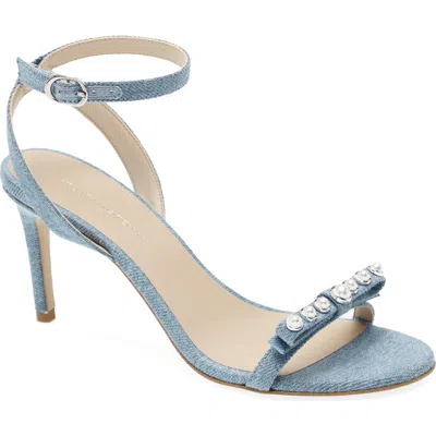 Stuart Weitzman Luella Ankle Strap Sandal In Blue