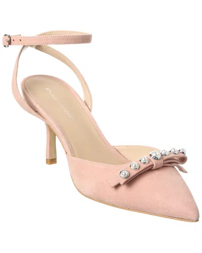 Stuart Weitzman Luella Strap 75 Suede Pump In Multi